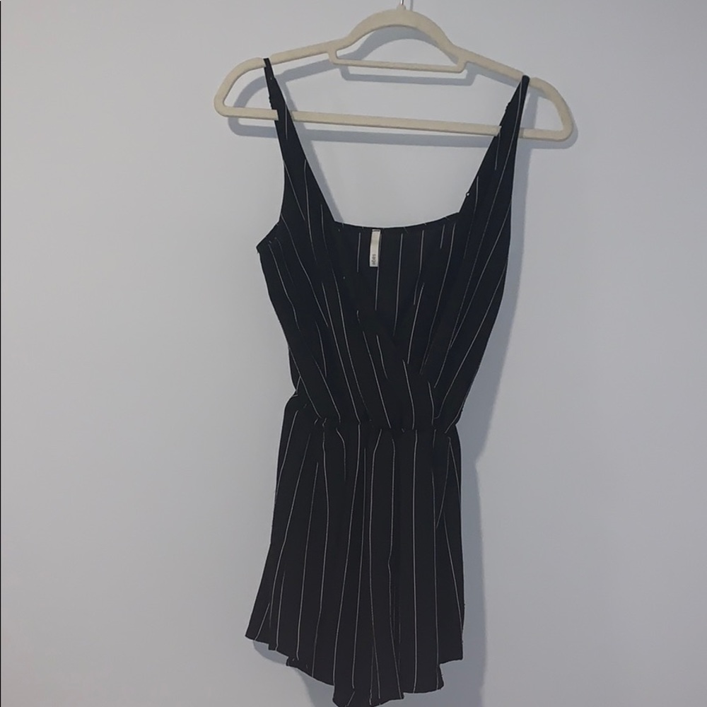 Black and white romper